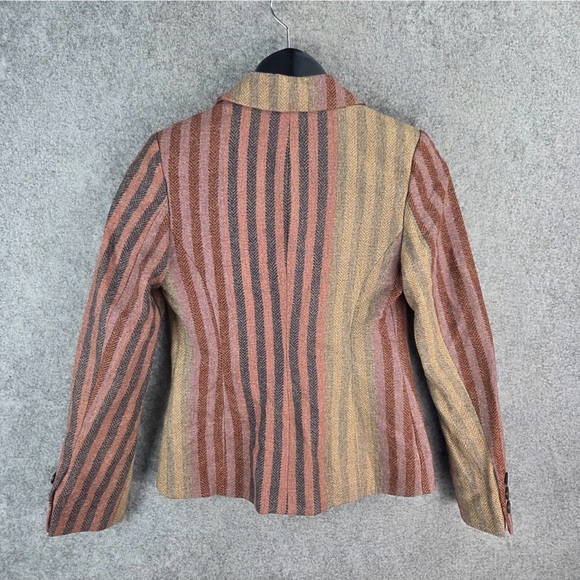 Boden British Wool Striped Blazer in Red, Pinks and Browns - Picture 3 of 15